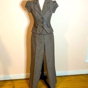 BCX Pantsuit Brown Grey S